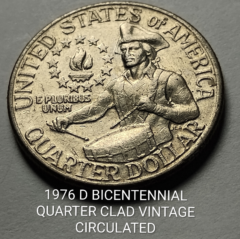 ✅❤️1976 D Bicentennial Quarter Clad Coin VINTAGE CIRCULATED